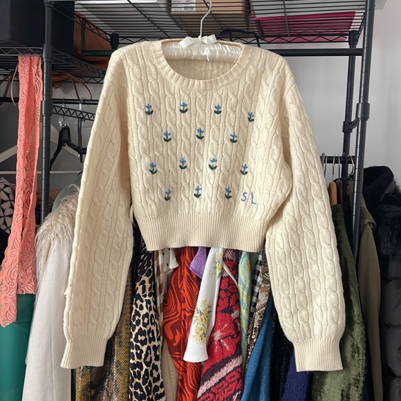 Sandy Liang Half Sweater Panna Cotta M - Picture 4 of 9